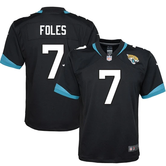 Youth Jacksonville Jaguars Nick Foles Nike Black Game Jersey