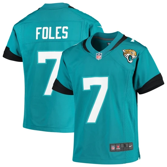 Youth Jacksonville Jaguars Nick Foles Nike Teal Game Jersey