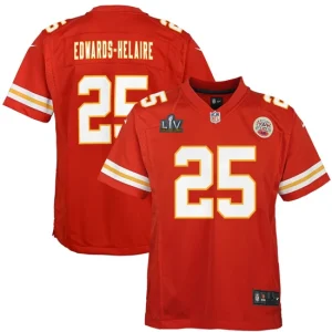 Youth Kansas City Chiefs Clyde Edwards-Helaire Nike Red Super Bowl LV Bound Game Jersey