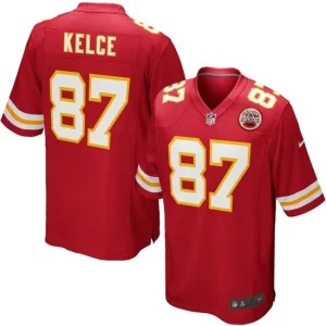 Youth Kansas City Chiefs Travis Kelce Nike Red Team Color Game Jersey