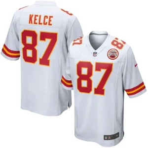 Youth Kansas City Chiefs Travis Kelce Nike White Game Jersey