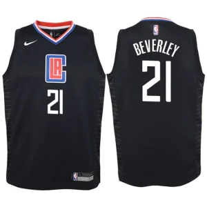 Youth Los Angeles Clippers 21 Patrick Beverley Black Swingman Jersey-Statement Edition