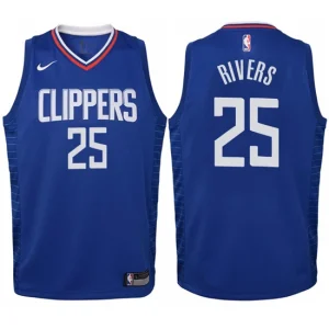 Youth Los Angeles Clippers 25 Austin Rivers Blue Swingman Jersey-Icon Edition