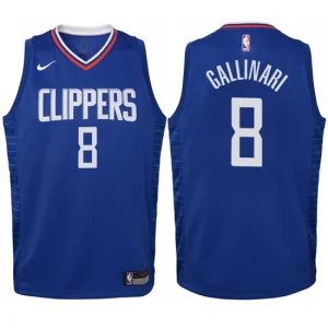 Youth Los Angeles Clippers 8 Danilo Gallinari Blue Swingman Jersey-Icon Edition