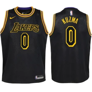 Youth Los Angeles Lakers 0 Kyle Kuzma Black Swingman Jersey-City Edition