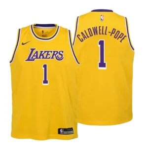 Youth Los Angeles Lakers 1 Kentavious Caldwell-Pope Icon Edition Gold Swingman Jersey