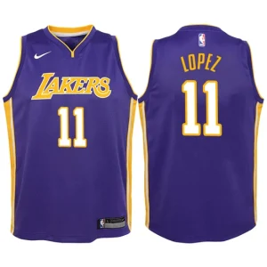 Youth Los Angeles Lakers 11 Brook Lopez Purple Swingman Jersey-Statement Edition