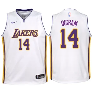 Youth Los Angeles Lakers 14 Brandon Ingram White Swingman Jersey-Association Edition