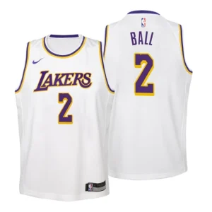 Youth Los Angeles Lakers 2 Lonzo Ball Association White Swingman Jersey