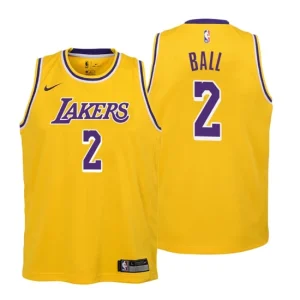 Youth Los Angeles Lakers 2 Lonzo Ball Icon Edition Gold Swingman Jersey