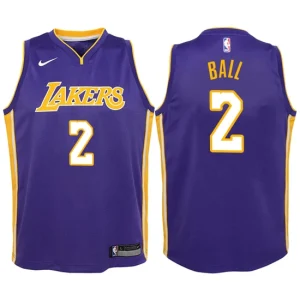 Youth Los Angeles Lakers 2 Lonzo Ball Purple Swingman Jersey-Statement Edition