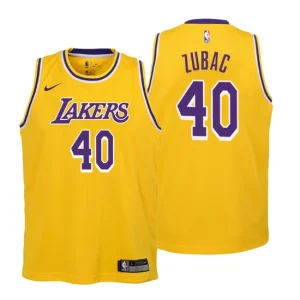 Youth Los Angeles Lakers 40 Ivica Zubac Icon Edition Gold Swingman Jersey