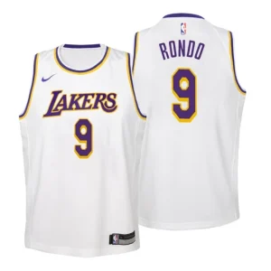 Youth Los Angeles Lakers 9 Rajon Rondo Association White Swingman Jersey