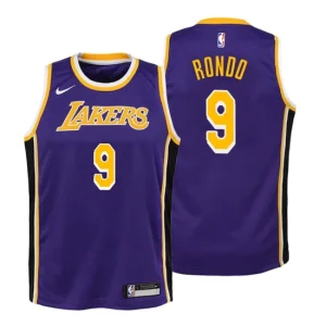 Youth Los Angeles Lakers 9 Rajon Rondo Statement Purple Swingman Jersey