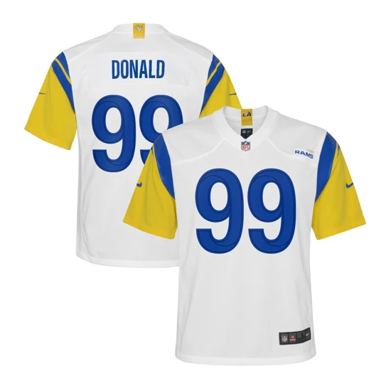 Youth Los Angeles Rams Aaron Donald Nike White Alternate Game Jersey