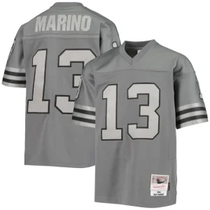 Youth Miami Dolphins Dan Marino Mitchell & Ness Charcoal 1984 Retired Player Metal Jersey