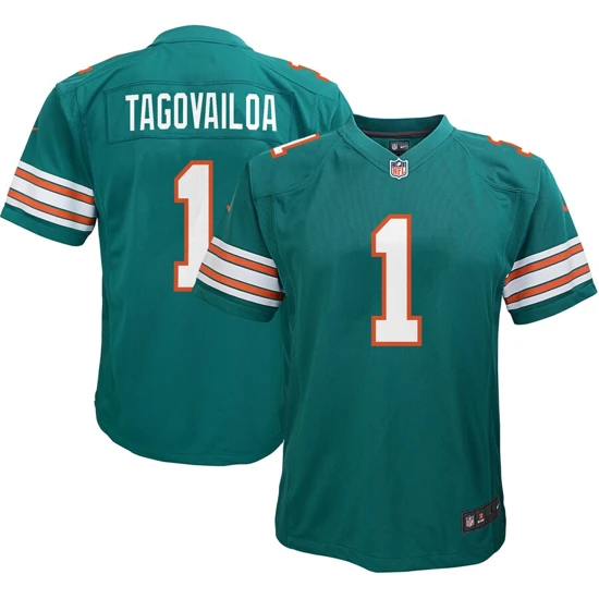 Youth Miami Dolphins Tua Tagovailoa Nike Aqua Alternate Game Jersey