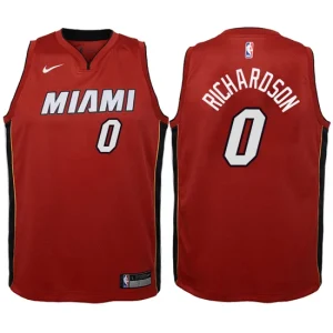 Youth Miami Heat 0 Josh Richardson Red Swingman Jersey-Statement Edition