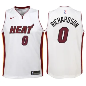 Youth Miami Heat 0 Josh Richardson White Swingman Jersey - Association Edition