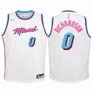 Youth Miami Heat 0 Josh Richardson White Swingman Jersey - City Edition Edition