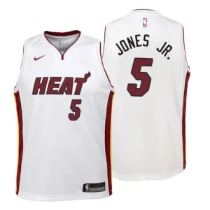 Youth Miami Heat 5 Derrick Jones Jr. Association White Swingman Jersey