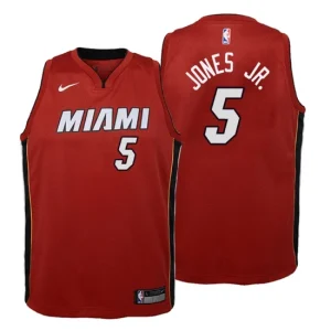 Youth Miami Heat 5 Derrick Jones Jr. Statement Red Swingman Jersey