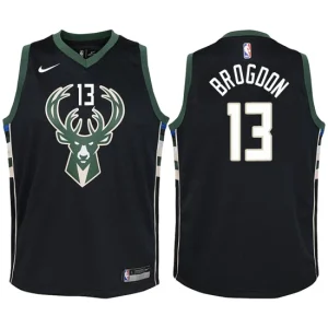 Youth Milwaukee Bucks 13 Malcolm Brogdon Black Swingman Jersey-Statement Edition