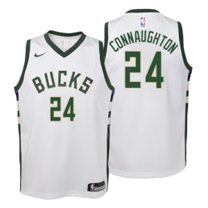 Youth Milwaukee Bucks 24 Pat Connaughton Association White Swingman Jersey