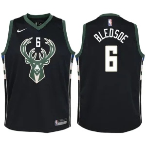 Youth Milwaukee Bucks 6 Eric Bledsoe Black Swingman Jersey-Statement Edition