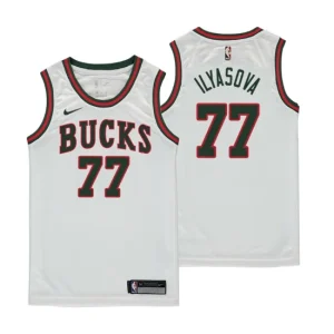 Youth Milwaukee Bucks 77 Ersan Ilyasova Classic Edition White Swingman Jersey