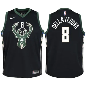 Youth Milwaukee Bucks 8 Matthew Dellavedova Black Swingman Jersey-Statement Edition