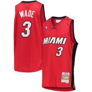 Youth Mitchell & Ness Dwyane Wade Red Miami Heat 2005-06 Hardwood Classics Swingman Jersey