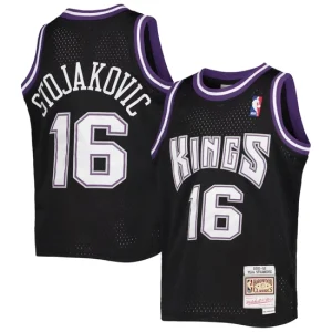 Youth Mitchell & Ness Peja Stojakovic Black Sacramento Kings 2000-01 Hardwood Classics Swingman Jersey