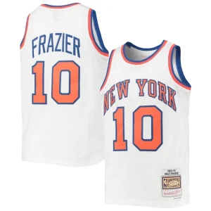 Youth Mitchell & Ness Walt Frazier White New York Knicks 1969-70 Hardwood Classics Swingman Jersey