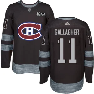 Youth Montreal Canadiens Brendan Gallagher 11 Authentic Black 1917-2017 100th Anniversary