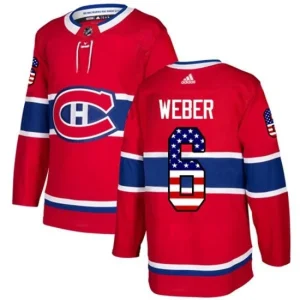 Youth Montreal Canadiens Shea Weber 6 Red USA Flag Fashion Authentic