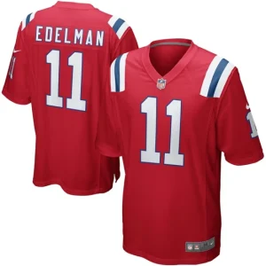 Youth New England Patriots Julian Edelman Nike Red Youth Alternate Game Jersey