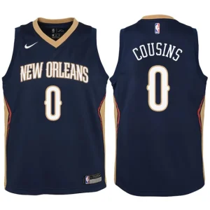 Youth New Orleans Pelicans 0 DeMarcus Cousins Navy Swingman Jersey-Icon Edition