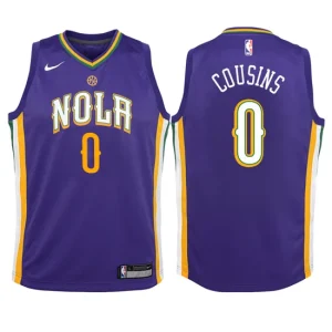 Youth New Orleans Pelicans 0 DeMarcus Cousins Purple Swingman Jersey-City Edition