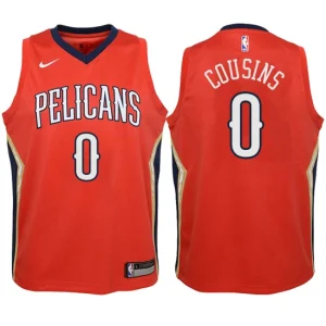 Youth New Orleans Pelicans 0 DeMarcus Cousins Red Swingman Jersey-Icon Edition