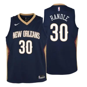 Youth New Orleans Pelicans 30 Julius Randle Icon Edition Navy Swingman Jersey