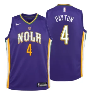 Youth New Orleans Pelicans 4 Elfrid Payton City Edition Purple Swingman Jersey