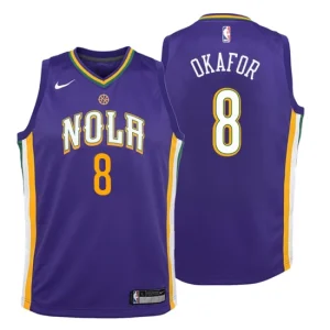 Youth New Orleans Pelicans 8 Jahlil Okafor City Edition Purple Swingman Jersey