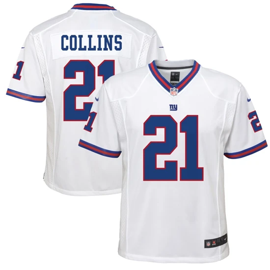 Youth New York Giants Landon Collins Nike White Color Rush Game Jersey