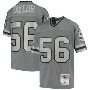 Youth New York Giants Lawrence Taylor Mitchell & Ness Charcoal 1986 Retired Player Metal Jersey