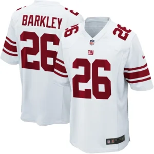 Youth New York Giants Saquon Barkley Nike White Game Jersey