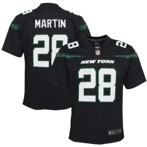 Youth New York Jets Curtis Martin Nike Stealth Black Retired Player Game Jersey