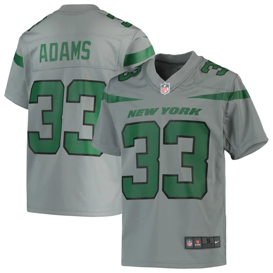 Youth New York Jets Jamal Adams Nike Gray Inverted Game Jersey