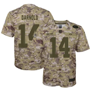 Youth New York Jets Sam Darnold Nike Camo Salute to Service Game Jersey