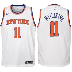 Youth New York Knicks 11 Frank Ntilikina White Swingman Jersey-Association Edition